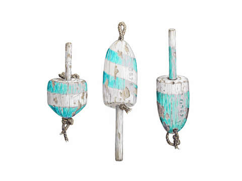 Teal buoys