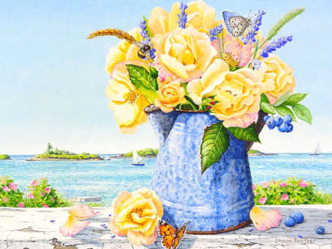 Roses and lavender