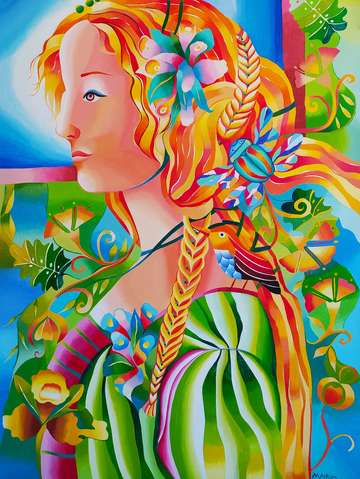 The saleswoman of flowers