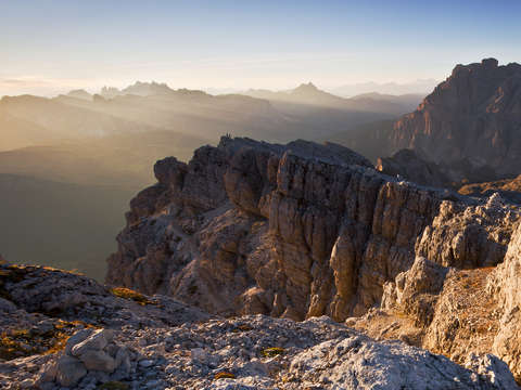 Dolomites italy sunset from lagazoui