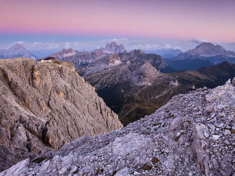 Dolomites italy sunset
