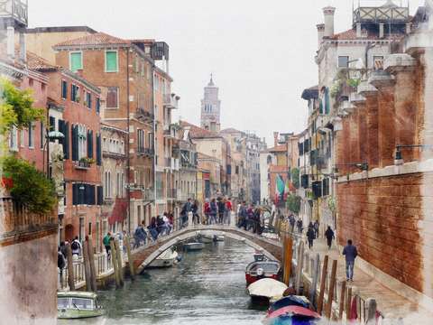 Bustling venice 1