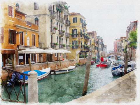 Venice canal scene