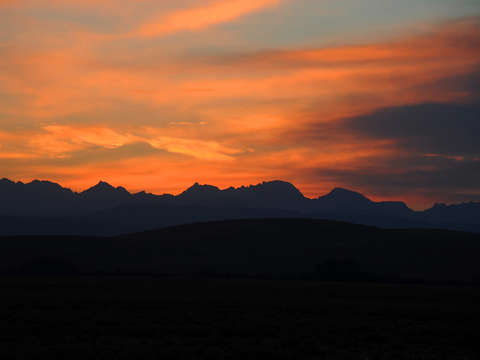 Wyoming range at sunset