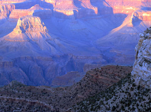 Sunset in the grand canyon