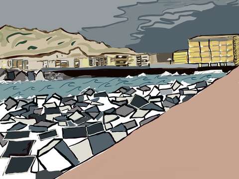 San sebastian rocks