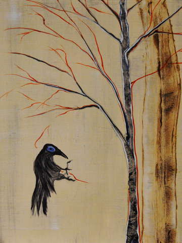 Crow and willow