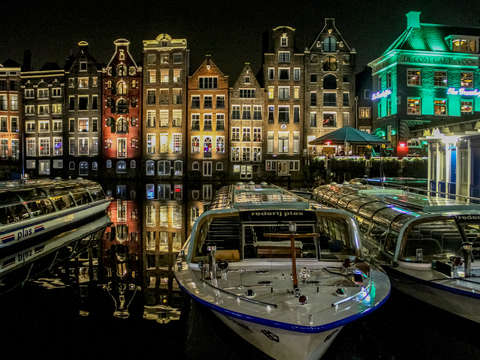 Nighttime in amsterdam