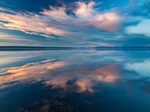 Yellowstone lake reflection 2