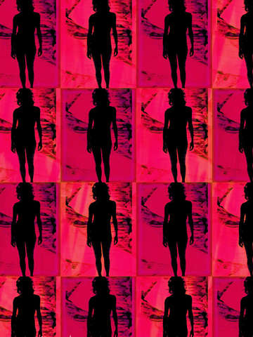 Silhouette in magenta