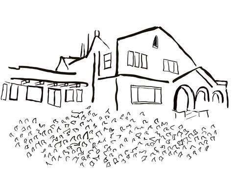 Craftsman house in black and white