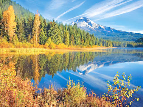 Trillium lake and mt hood oregon