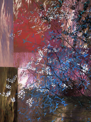 Blue and white tree