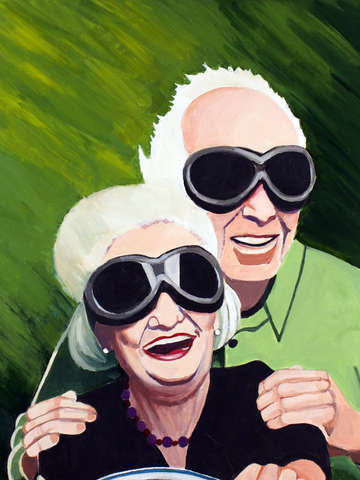 Speeding older couple