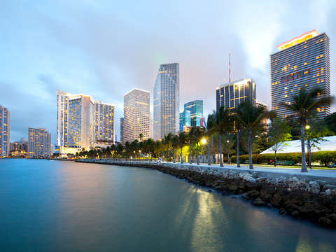 Miami skyline at dusk 2