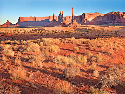 Late evening light on monument valley arizona
