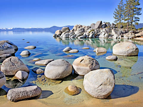 Quiet morning on lake tahoe nevada