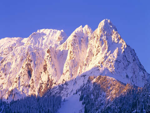Winter sunrise on mt index