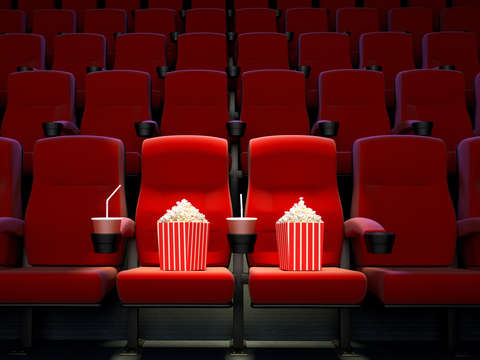 Cinema with popcorn