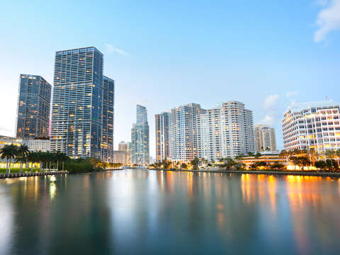 Cityscape of brickell key