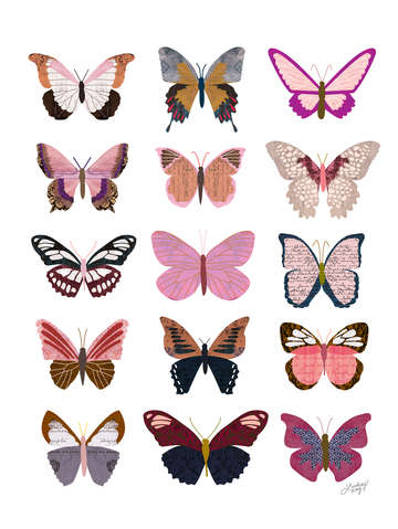 Pink butterflies