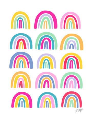 Colorful rainbows illustration
