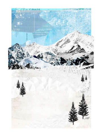 Mountain landscape collage