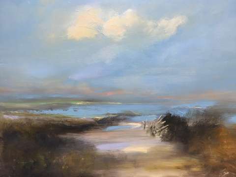 Marsh path with beach fence