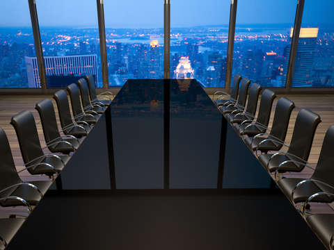 Empty boardroom