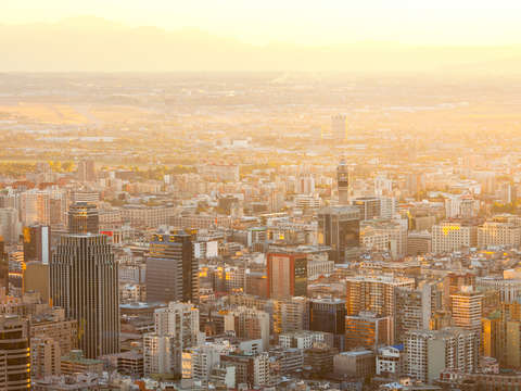 Santiago de chile from above