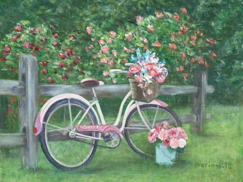 A pink bike