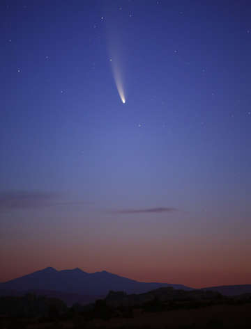Comet neowise over the san francisco peaks