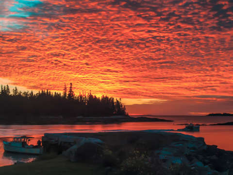 Sunrise penobscot bay