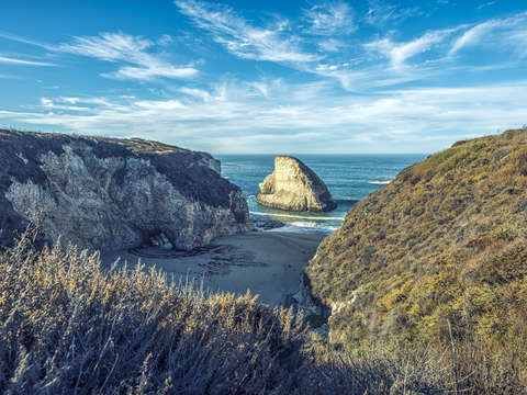 At shark fin cove