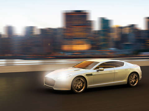 Sport car on motion 2