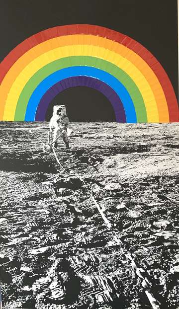 Rainbow on the moon