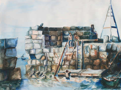 Swimmers at white warf rockport