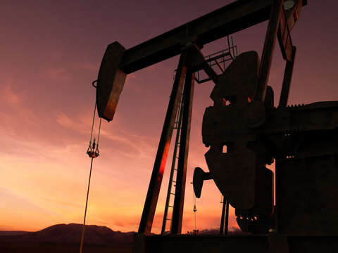 Pump jack in an oil field