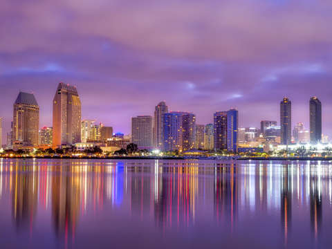 A purplish dawn