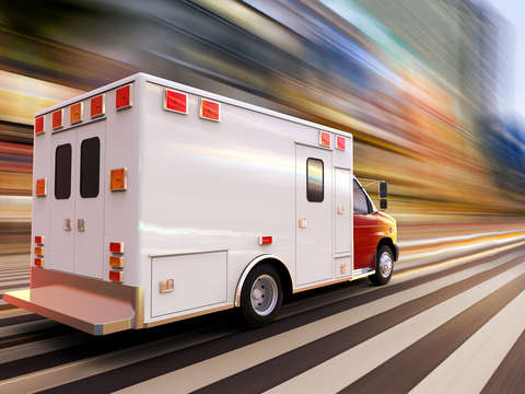 Ambulance at high speed