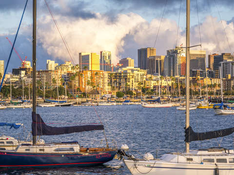 Framed skyline san diego