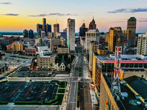 Detroit sunrise dji 0371