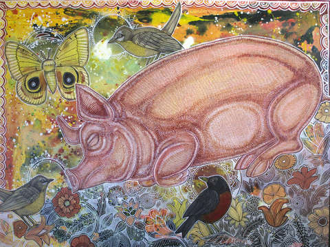 Dreaming pig
