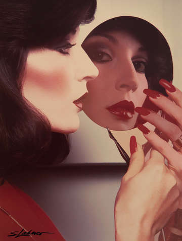Woman in a mirror