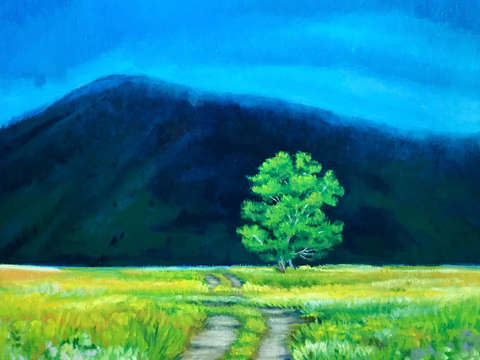 Country road to the unknown