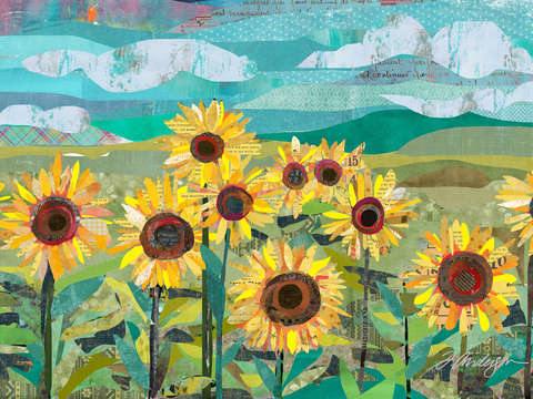 Sunflowers at Dusk