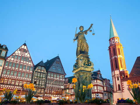 Scales of justice at romerberg square