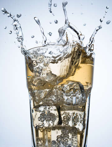 Splashing on a glass of soft drink