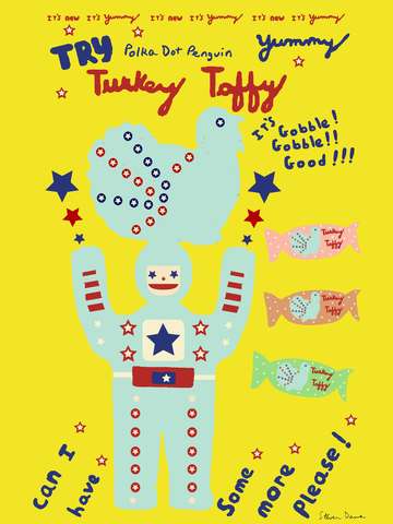 Polka Dot Penguin Turkey Taffy