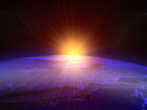 Sunrise from space
